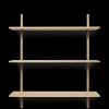 Storage And Shelves<ferm LIVING Sector Shelf - Triple - Wide - /Black Brass Natural Oak