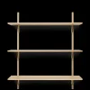 Storage And Shelves<ferm LIVING Sector Shelf - Triple - Wide - /Brass Natural Oak