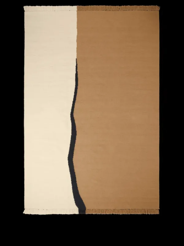 Rectangular Rugs<ferm LIVING Soil Kelim Rug - Dark Sand/Off-white - 200 x 300 cm Light Beige