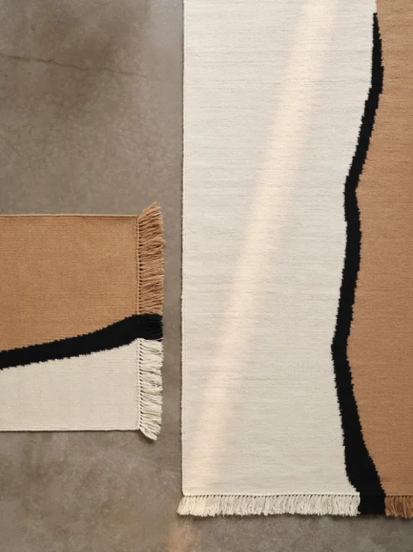 Mats And Runners<ferm LIVING Soil Kelim Runner - Dark Sand/Off-white Light Beige