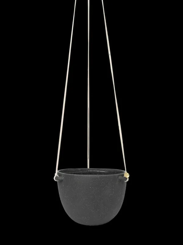 Plant Pots<ferm LIVING Speckle Hanging Pot - Large - Dark Grey