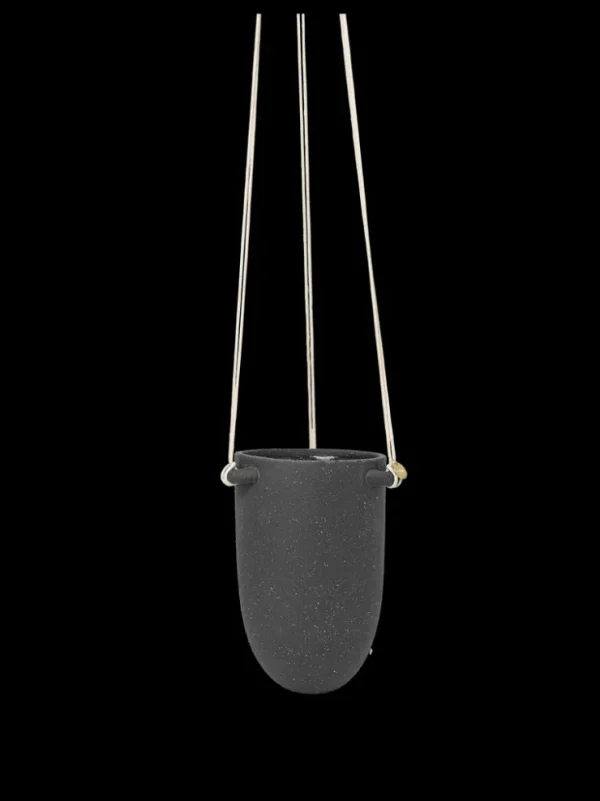 Plant Pots<ferm LIVING Speckle Hanging Pot - Small - Dark Grey