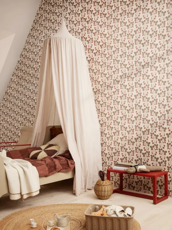 Wallpaper | Wallpaper<ferm LIVING Strawberry Field Wallpaper - Rose