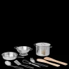 Toys<ferm LIVING Toro Play Kitchen Tools - Set of 9 Stainless Steel