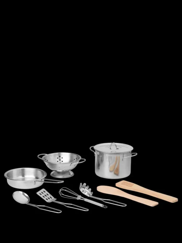 Toys<ferm LIVING Toro Play Kitchen Tools - Set of 9 Stainless Steel