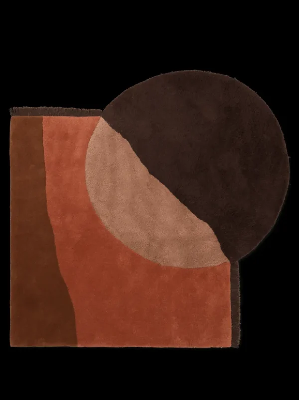 Rectangular Rugs<ferm LIVING View Tufted Rug - Red Brown