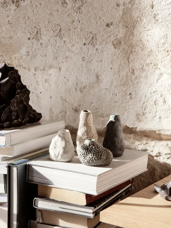 Vases<ferm LIVING Vulca Mini Vase - Stone Off-White