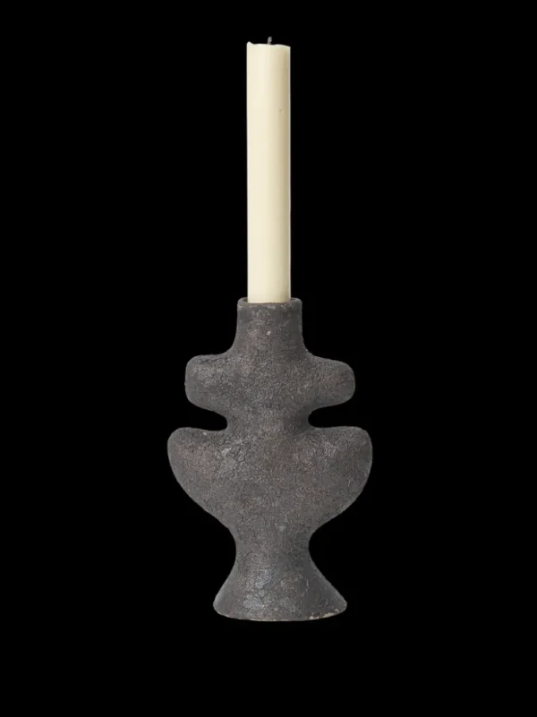 Candleholders<ferm LIVING Yara Candle Holder - Small - Rustic Iron Dark Grey