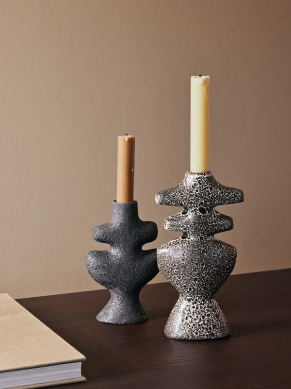 Candleholders<ferm LIVING Yara Candle Holder - Small - Rustic Iron Dark Grey